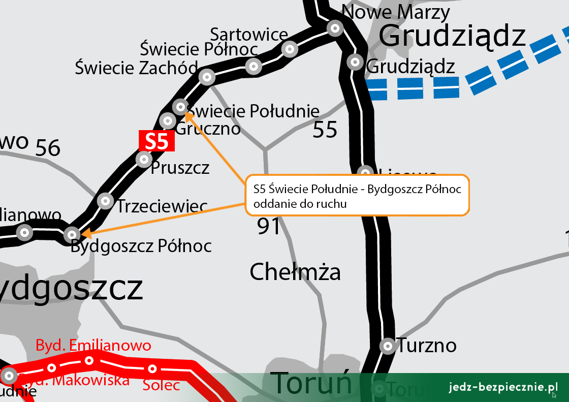 Polskie drogi - otwarcie S5 Świecie Południe - Bydgoszcz Północ